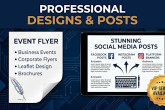 do creative flyer designs and posts