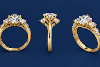 design custom wedding and engagement ring with 3d cad and stl files in solidwork