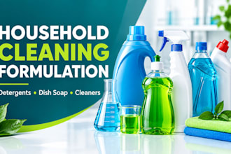 formulate custom detergent, dish soap, household cleaning products