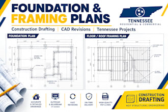 do foundation and framing plan drafting for tennessee construction projects