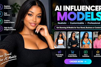 create realistic ai avatar, ai influencer, or ai model for you