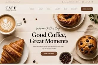 design squarespace coffee shop website tea cafe website  beverage menu website