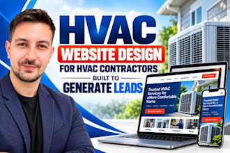 design wordpress hvac contractors website and landing page for lead generation