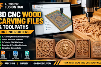 create 3d cnc wood carving files gcode toolpaths for cnc routers in fusion 360