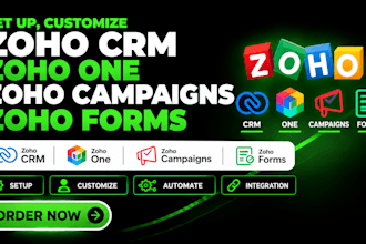set up, customize zoho crm zoho one zoho campaigns zoho forms