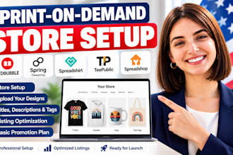 set up teespring store, redbubble, spreadshirt, teepublic, spreadshop promotion