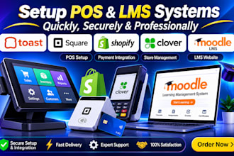 setup toast pos square pos shopify pos clover pos system pos moodle lms website