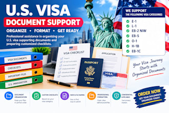 organize canadian immigration document, visa application, and prepare checklist