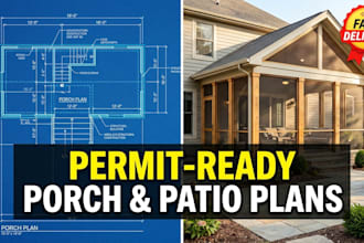 draw a screened porch or patio cover plan for your permit
