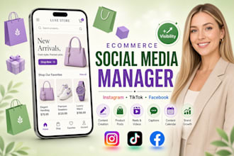 create  facebook, tiktok and instagram ecommerce social media content