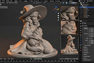 custom 3d printing figurine and collectible figure stl sculpting in zbrush 3d