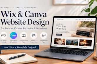 design, redesign wix or canva website for authors, ebooks, portfolios, business