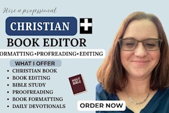 edit proofread sermon collection ministry book bible study for pastors