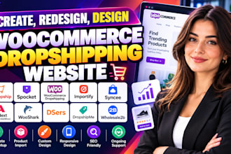 create woocommerce ecommerce dropshipping  website, alidropship, spocket