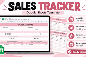 provide a ready to use english sales tracker in google sheets