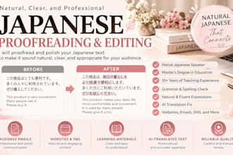proofread and edit your japanese text naturally