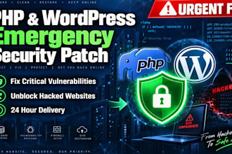 fix critical PHP wordpress vulnerability emergency patch and restore website