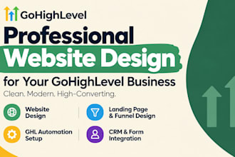 gohighlevel website design, ghl website redesign, ghl automation, CRM expert