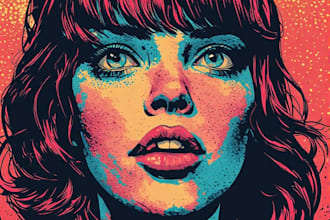 create unique neon pop art portraits with vibrant effects