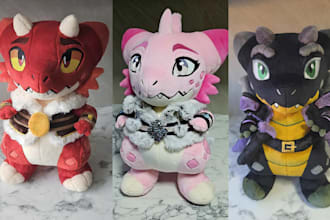 create handmade stuffed animal custom plush toy dolls cute plushies from concept
