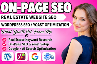 on page SEO, yoast wordpress website ranking for real estate