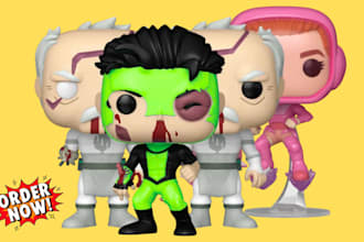 do custom funko pop 3d bobblehead action figure vintyl toy, stl 3d chibi model