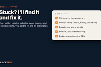 fix bugs and deploy your web app or ai built website