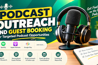 podcast outreach and guest booking for targeted podcast opportunities