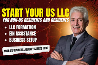 assist with US llc and assist with ein business banking setup for non residents