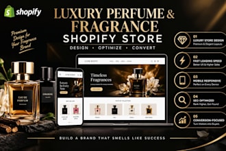 design luxury perfume frangrance store, perfume store and cologne shopify store