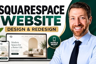 do squarespace website design, redesign squarespace website, website development