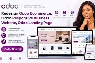 redesign odoo ecommerce, odoo responsive business website, odoo landing page
