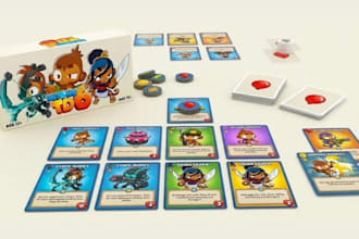 do card game design playing card trading card game board game box design