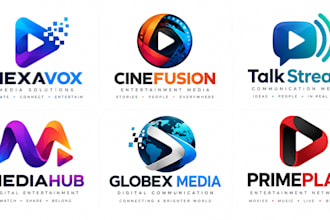 design a professional, digital media, entertainment communication media logo
