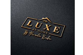 make super logo for a linen line that shows home meets style