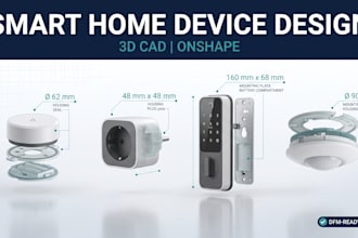 design leak detector smart plug smart lock occupancy sensor onshape 3d cad