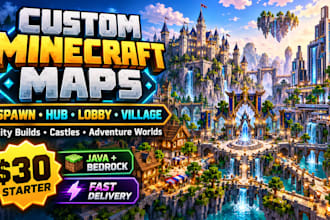 build minecraft map terrain spawn hub cities maps minecraft java villages world