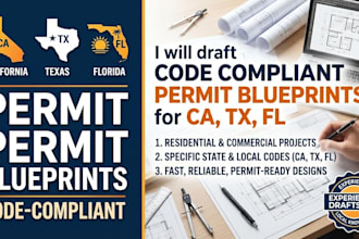 draft code compliant permit blueprints for ca tx fl