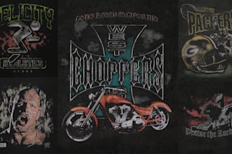 design a vintage streetwear graphic tee