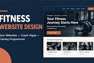 design, redesign a professional fitness website on wix