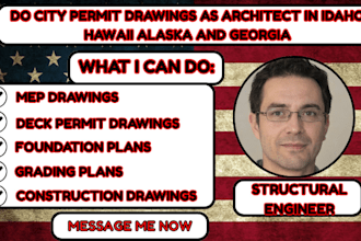 deck permit drawings framing plans mep drawings, architect in hawaii and georgia