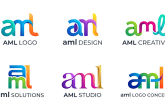 design a letter a, letter m, and letter l logo
