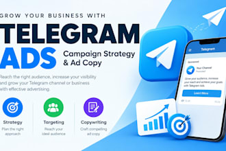 create a telegram ads strategy and write ad copy
