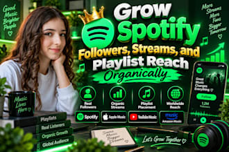 grow spotify followers, streams, and playlist reach organically