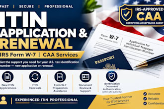 help you get an itin application or renew as an irs caa