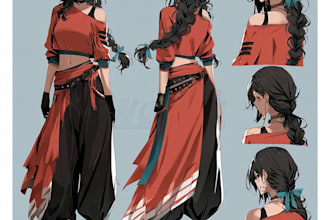 create an anime character sheet