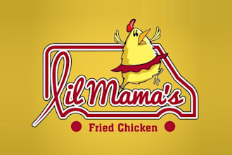 design mascot fried chicken food truck logo for you