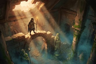 custom comic character dnd and illustration
