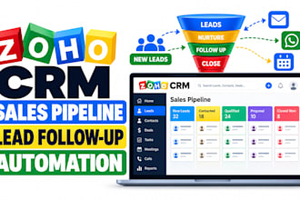 build zoho CRM sales pipeline with lead follow up automation