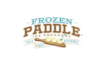 design frozen paddle craft ice cream logo